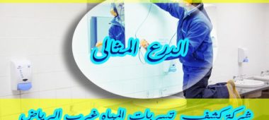 شركة كشف تسربات المياه غرب الرياض